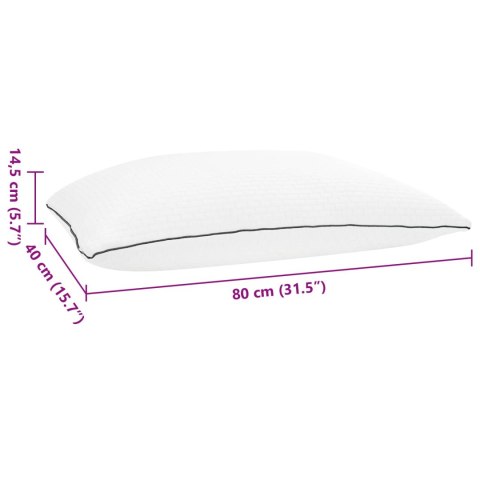 VidaXL Poduszka do spania Shread Biały 80 x 40 x 14,5 cm