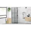VidaXL Ściana prysznicowa typu walk-in Czarny 90 x 195 cm