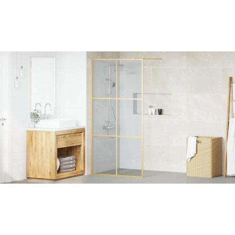 VidaXL Ściana prysznicowa typu walk-in złoty 100 x 195 cm