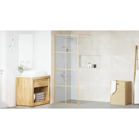 VidaXL Ściana prysznicowa typu walk-in złoty 80 x 195 cm