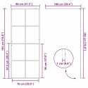 VidaXL Ściana prysznicowa typu walk-in złoty 80 x 195 cm