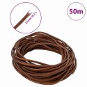 VidaXL Sznur skórzany Jasny Brąz Ø2,5 mm x 50 m Skóra
