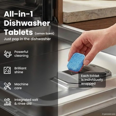 VidaXL Tabletki do zmywarek 125 pcs