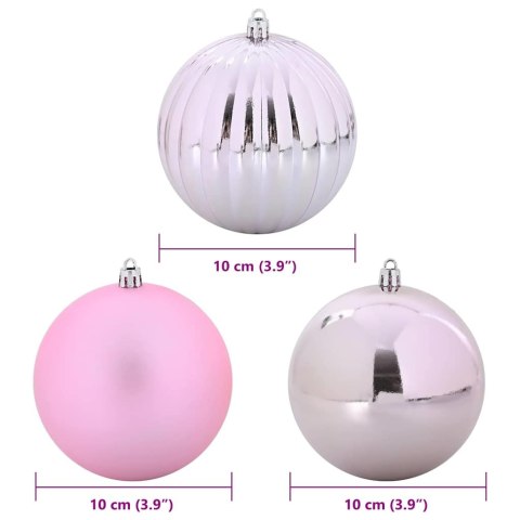 VidaXL Zestaw Bombek Choinkowych 15 pcs Różowy