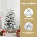 VidaXL Zestaw Bombek Choinkowych 15 pcs Srebrny