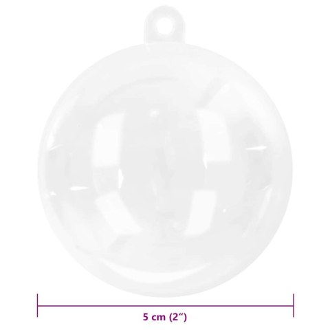 VidaXL Zestaw Bombek Choinkowych 200 pcs przezroczysty Ø 5 cm