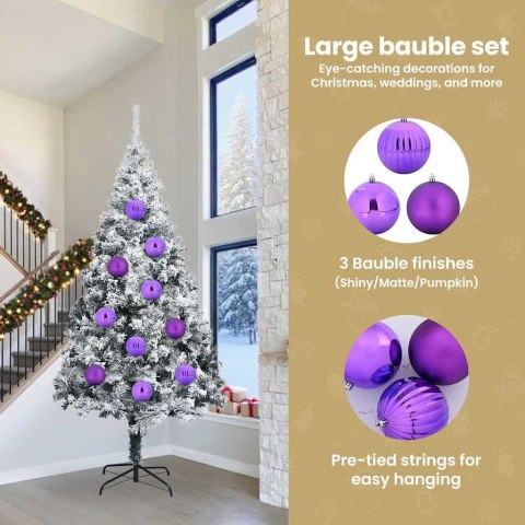 VidaXL Zestaw Bombek Choinkowych 4 pcs Liliowy