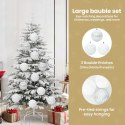 VidaXL Zestaw Bombek Choinkowych 9 pcs Biały
