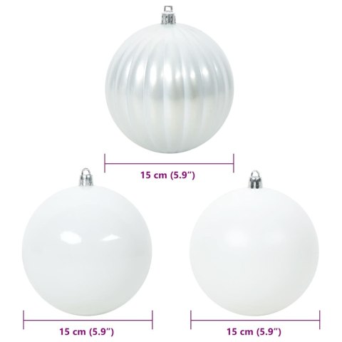 VidaXL Zestaw Bombek Choinkowych 9 pcs Biały