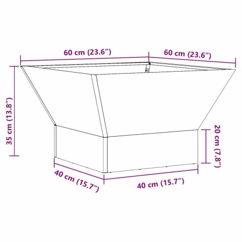 KOMINEK CZARNY 60X60X35CM STAL