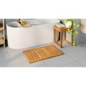 MATA DO KĄPIELI GŁADKI BRĄZOWY 80X50CM DREWNO