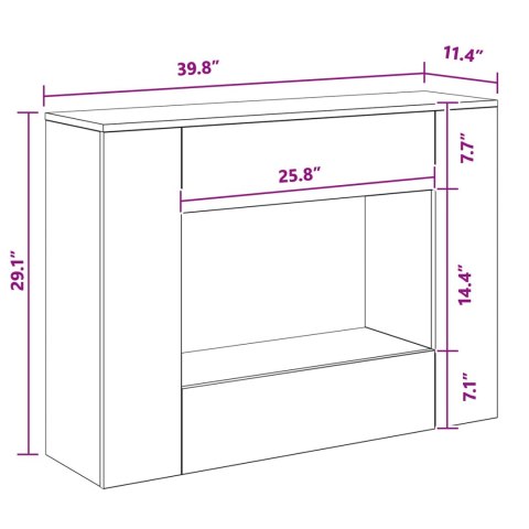 VidaXL 101 x 29 x 74 cm