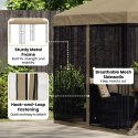 VidaXL Altana ogrodowa ze ścianami bocznymi 3 x 3 m Beżowy