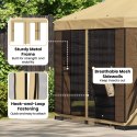 VidaXL Altana ogrodowa ze ścianami bocznymi 3 x 3 m kremowy