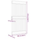 VidaXL Drzwi NARVIK Naturalny 100 x 210 cm Lite Drewno Sosnowe