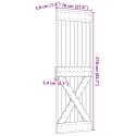 VidaXL Drzwi NARVIK Naturalny 70 x 210 cm Lite Drewno Sosnowe