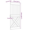 VidaXL Drzwi NARVIK Naturalny 85 x 210 cm Lite Drewno Sosnowe