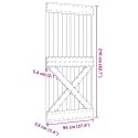 VidaXL Drzwi NARVIK Naturalny 95 x 210 cm Lite Drewno Sosnowe
