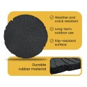 VidaXL Kamień kroczący 6 pcs Czarny Ø 45 x 1,8 cm Guma