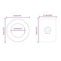 VidaXL Ośki do stołu do piłkarzyków 10 pcs Czarny 3 x 3 x 2,1 cm PP