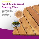 VidaXL Płytka Tarasowa 10 pcs Brązowy 30 x 30 cm Drewno Akacjowe