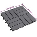 VidaXL Płytka Tarasowa 10 pcs Szary 30 x 30 cm Drewno Akacjowe
