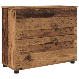 VidaXL Szafka Łazienkowa z szufladą Stare drewno 76,5 x 35 x 64 cm