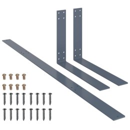 VidaXL Oparcie do sofy z palet, jasnoszare, 110 cm, żelazo