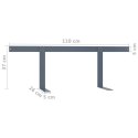 OPARCIE DO SOFY Z PALET JASNOSZARE 110CM ŻELAZO