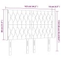 VidaXL Zagłówek do łóżka z LED, ciemnozielony 163x16x118/128cm aksamit