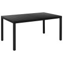 VidaXL 7-częściowy zestaw mebli ogrodowych, aluminium, czarny