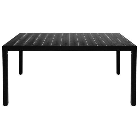 VidaXL 7-częściowy zestaw mebli ogrodowych, aluminium, czarny