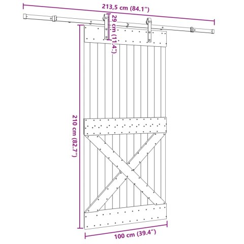DRZWI PRZESUWNE NARVIK 100X210CM (213,5CM)