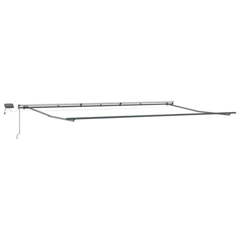 MARKIZA OGRODOWA WYSUWANA BIAŁY 600X350CM TKANINA I ALUMINIUM
