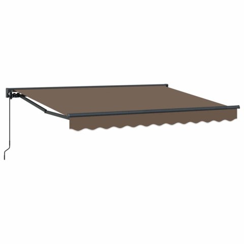 MARKIZA OGRODOWA WYSUWANA CIEMNOSZARY 3X2,5 M POLIESTER I ALUMINIUM