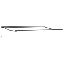 VidaXL Markiza wysuwana Ciemnoszary 3 x 2,5 m Poliester i aluminium