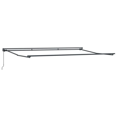 MARKIZA OGRODOWA WYSUWANA CIEMNOSZARY 3X2,5 M POLIESTER I ALUMINIUM