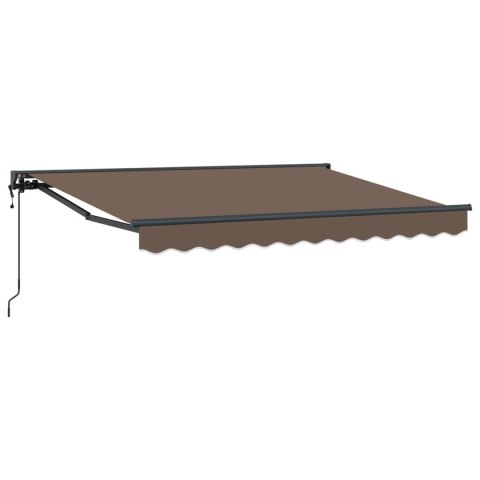 MARKIZA OGRODOWA WYSUWANA CIEMNOSZARY 3X2,5 M POLIESTER I ALUMINIUM