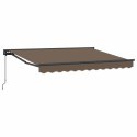 MARKIZA OGRODOWA WYSUWANA CIEMNOSZARY 3,5X2,5 M POLIESTER I ALUMINIUM