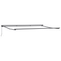 MARKIZA OGRODOWA WYSUWANA CIEMNOSZARY 3,5X2,5 M POLIESTER I ALUMINIUM