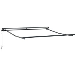 VidaXL Markiza wysuwana Ciemnoszary 3,5 x 2,5 m Poliester i aluminium