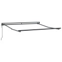 VidaXL Markiza wysuwana Ciemnoszary 4 × 3 m Poliester i aluminium