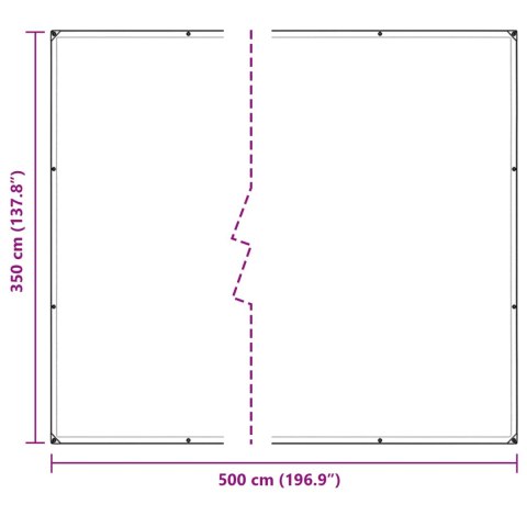 VidaXL Plandeka przezroczysty 5 × 3,5 m PE