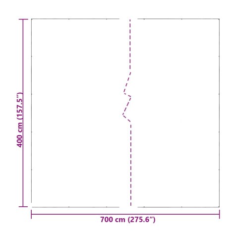 VidaXL Plandeka przezroczysty 7 x 4 m PE