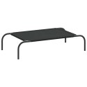 VidaXL Podwyższone legowisko dla psa czarne 90x50x20 cm