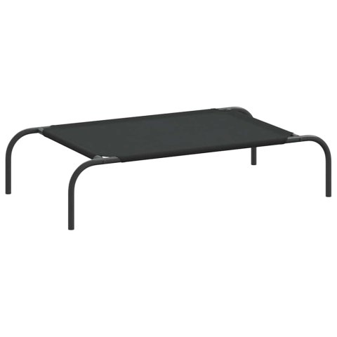VidaXL Podwyższone legowisko dla psa czarne 90x50x20 cm