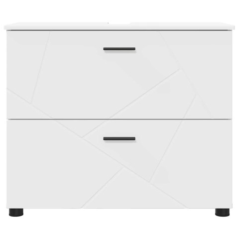 VidaXL Szafka Łazienkowa z szufladą z drzwiami Biały 76,5 x 35 x 64 cm