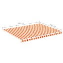 ZAPASOWA TKANINA NA MARKIZĘ ŻÓŁTO-POMARAŃCZOWA 4,5X3,5 M