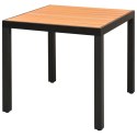 3-CZĘŚCIOWY ZESTAW MEBLI OGRODOWYCH RATTAN PVC CZARNO-BRĄZOWY