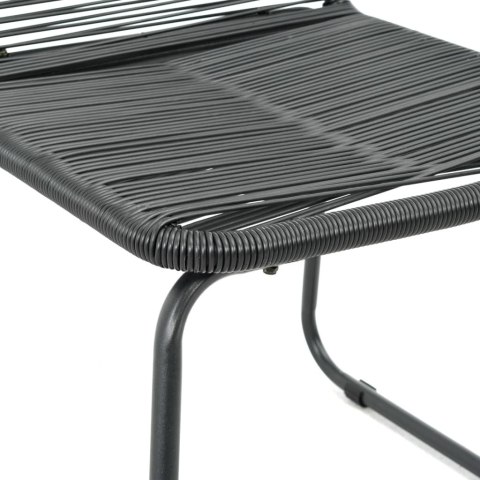 3-CZĘŚCIOWY ZESTAW MEBLI OGRODOWYCH RATTAN PVC CZARNO-BRĄZOWY